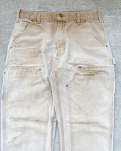 Load image into Gallery viewer, 1990s Carhartt Sun Bleached and Heavily Repaired Double Knee Pants - Size 32 x 31
