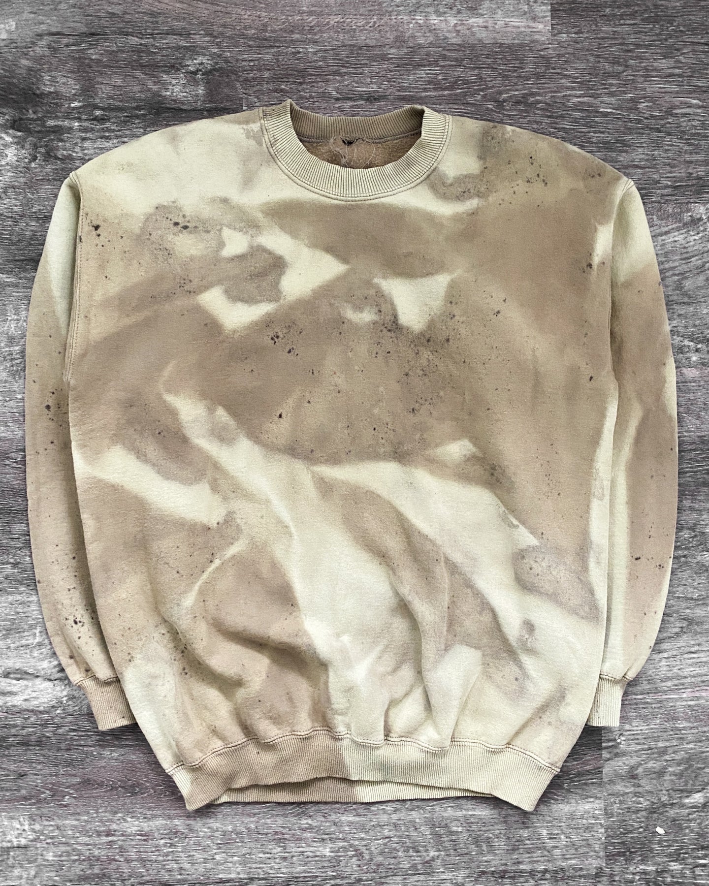 1990s Sun Faded Camel Brown Crewneck Sweatshirt - Size X-Large