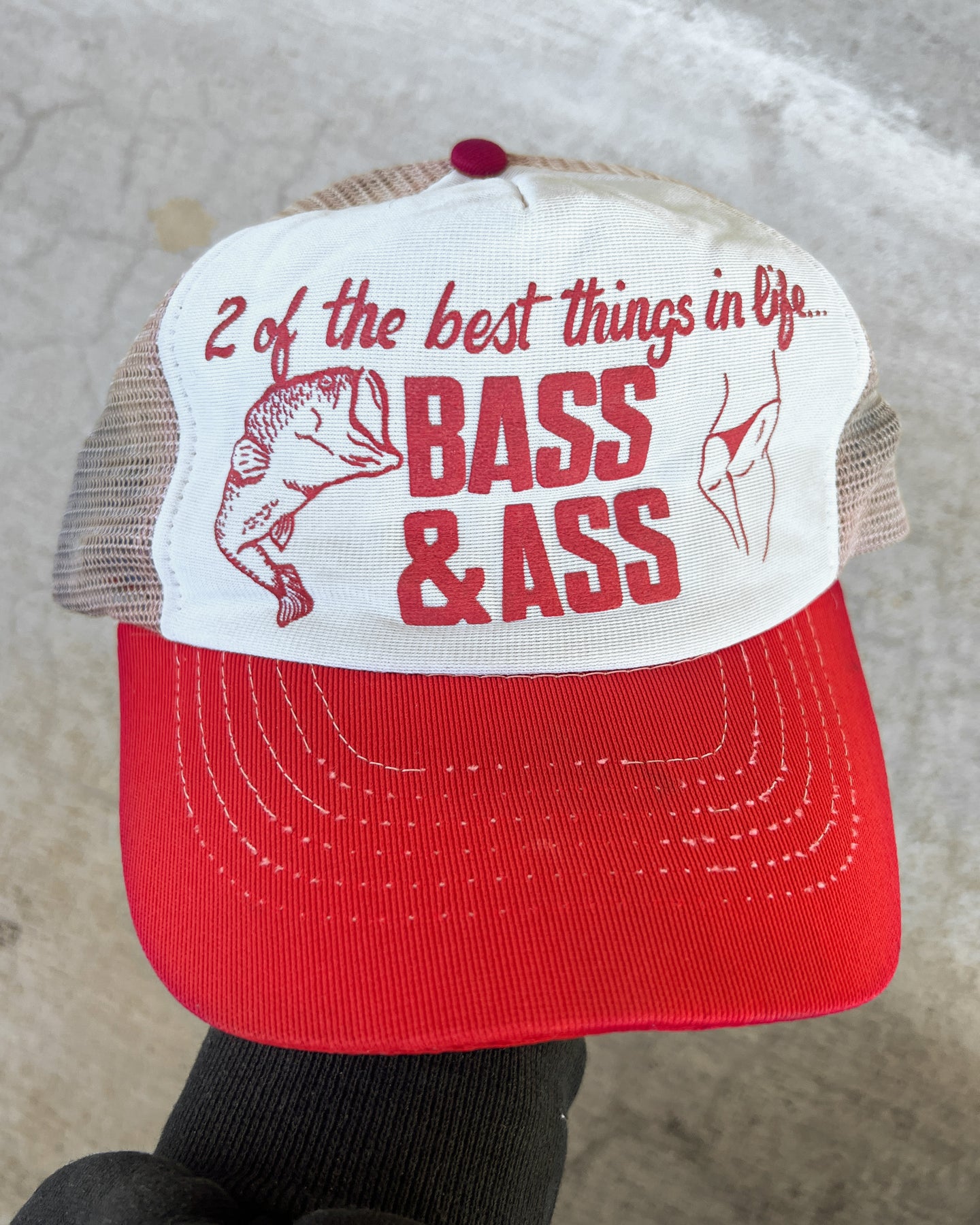 1990s Bass and Ass Snapback Trucker - One Size