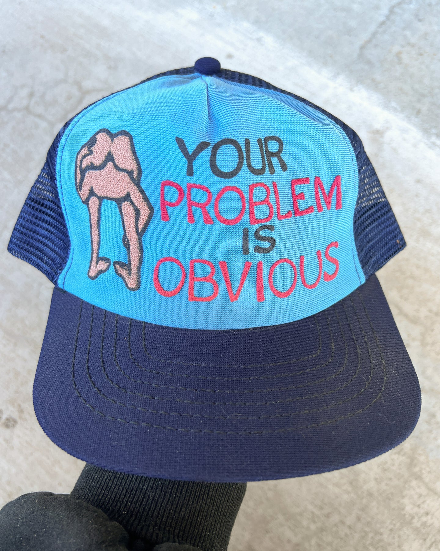 1980s Your Problem is Obvious Snapback Trucker - One Size