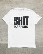 Load image into Gallery viewer, 1980s Shit Happens Single Stitch White Tee - Size Medium
