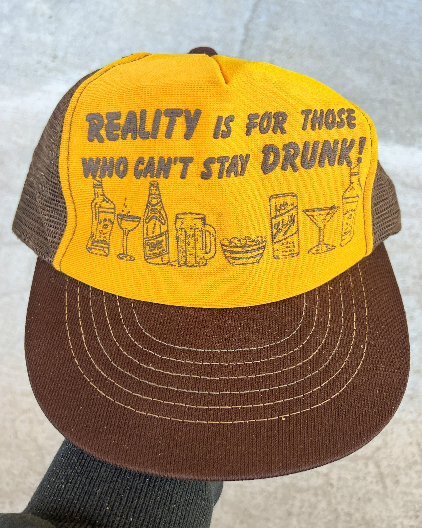 1980s Reality is For Those Who Can't Stay Drunk Snapback Trucker - One Size