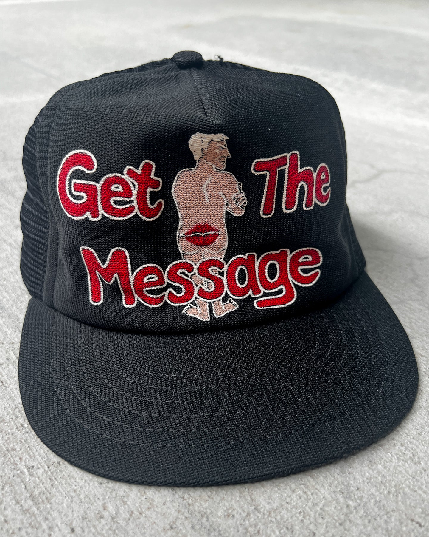 1980s Get the Message Snapback Trucker Hat - One Size