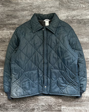Load image into Gallery viewer, 1980s Sun Faded Quilted Zip Up Navy Jacket - Size X-Large
