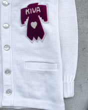 Load image into Gallery viewer, 1960s Kiva White Letterman Cardigan Sweater - Size Medium
