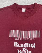 Load image into Gallery viewer, 1980s Reading is Brain Food Single Stitch Te - Size Medium
