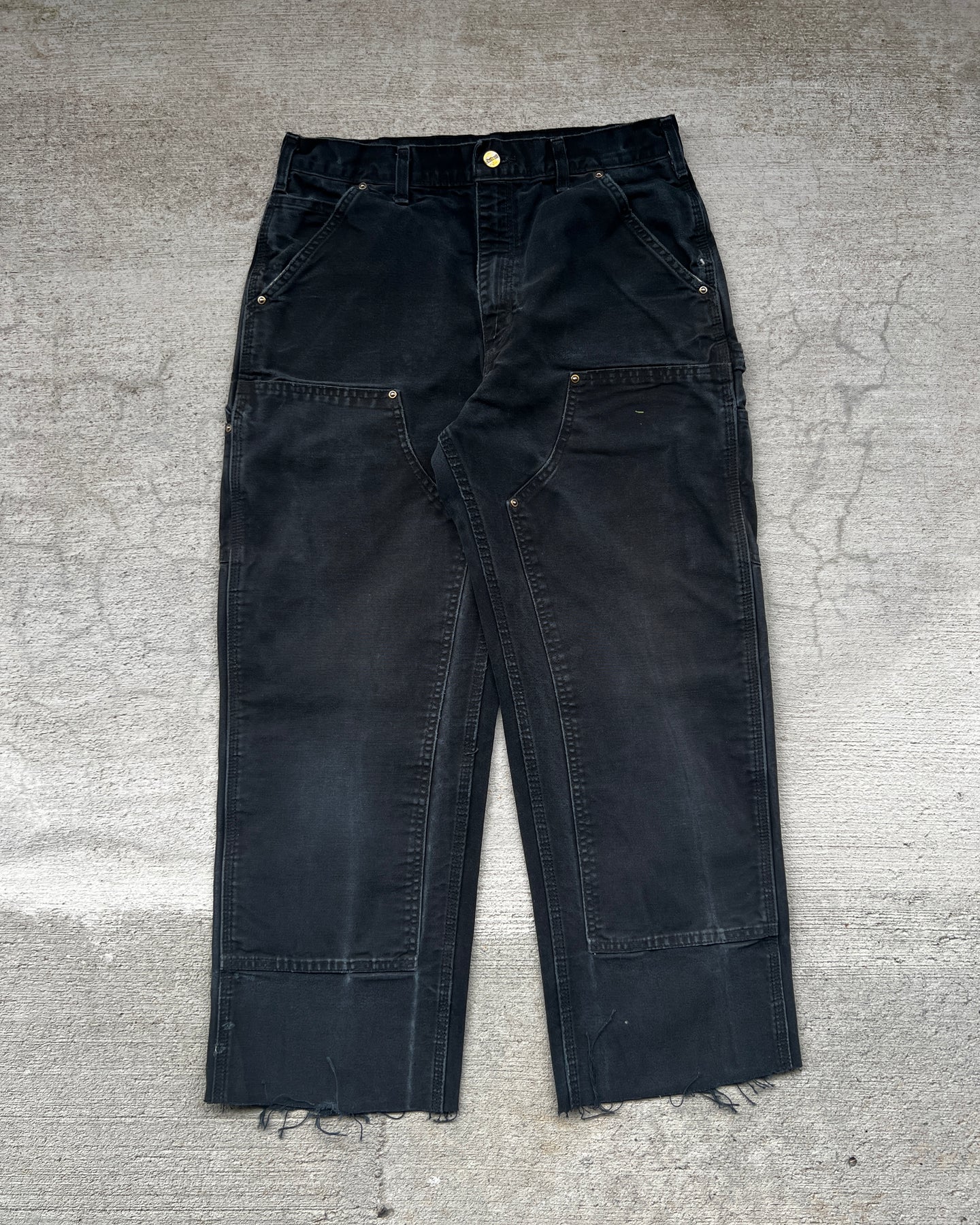 Carhartt Black Double Knee Work Pants - Size 33 x 28