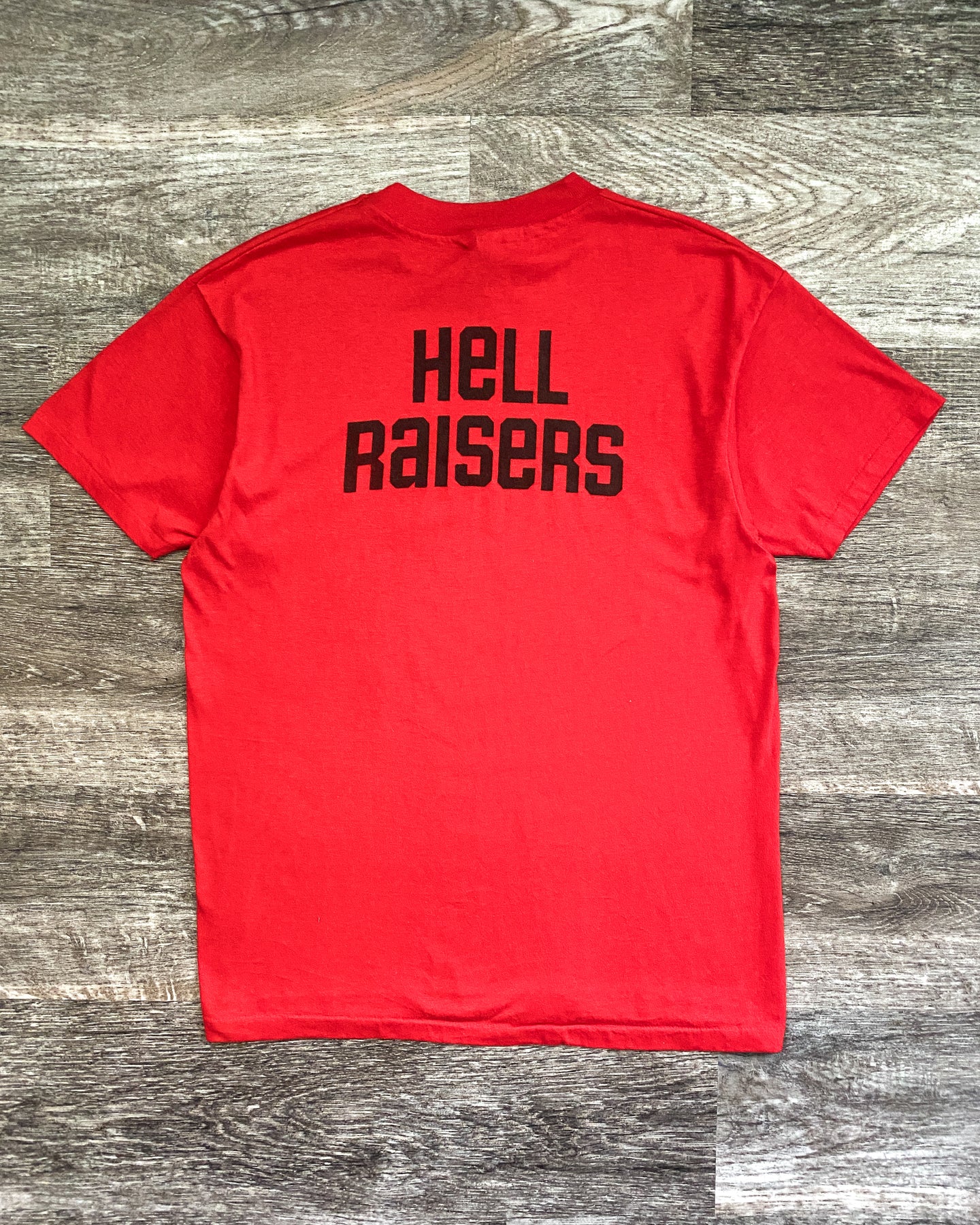 1980s Hell Raisers Single Stitch Crimson Tee - Size Medium