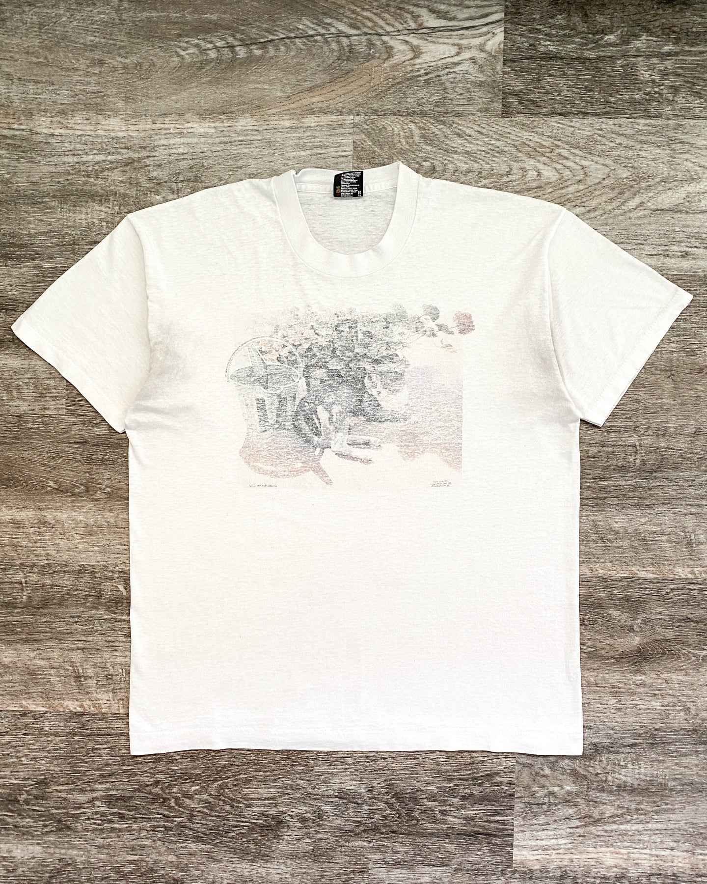 1990s Faded Nature Single Stitch Tee - Size Large