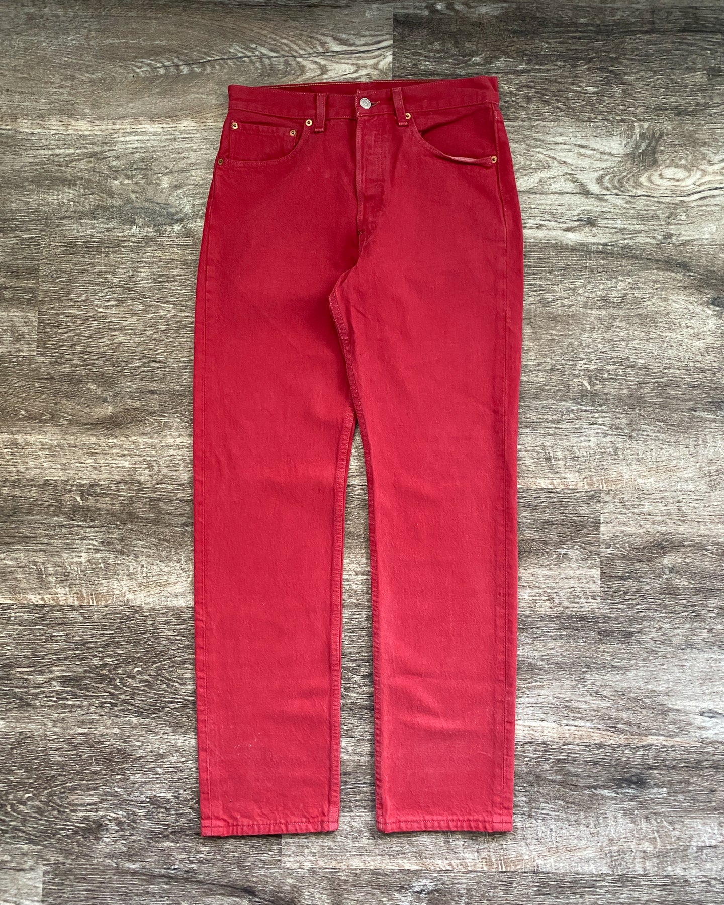 1990s Levi's Candy Red 501 - Size 30 x 32