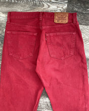 Load image into Gallery viewer, 1990s Levi&#39;s Candy Red 501 - Size 30 x 32

