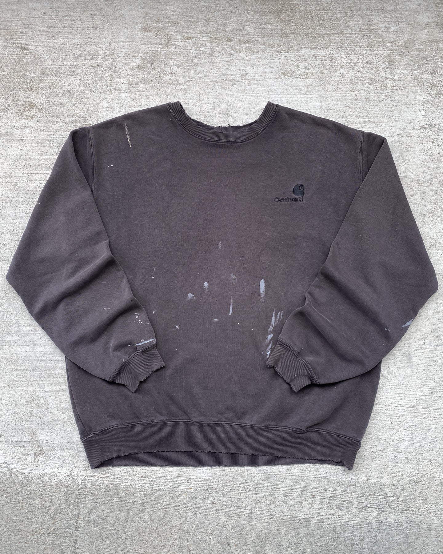 1990s Carhartt Faded Charcoal Painter Crewneck - Size X-Large
