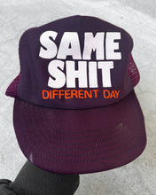 Load image into Gallery viewer, 1980s Same Shit Different Day Snapback Trucker Hat - One Size
