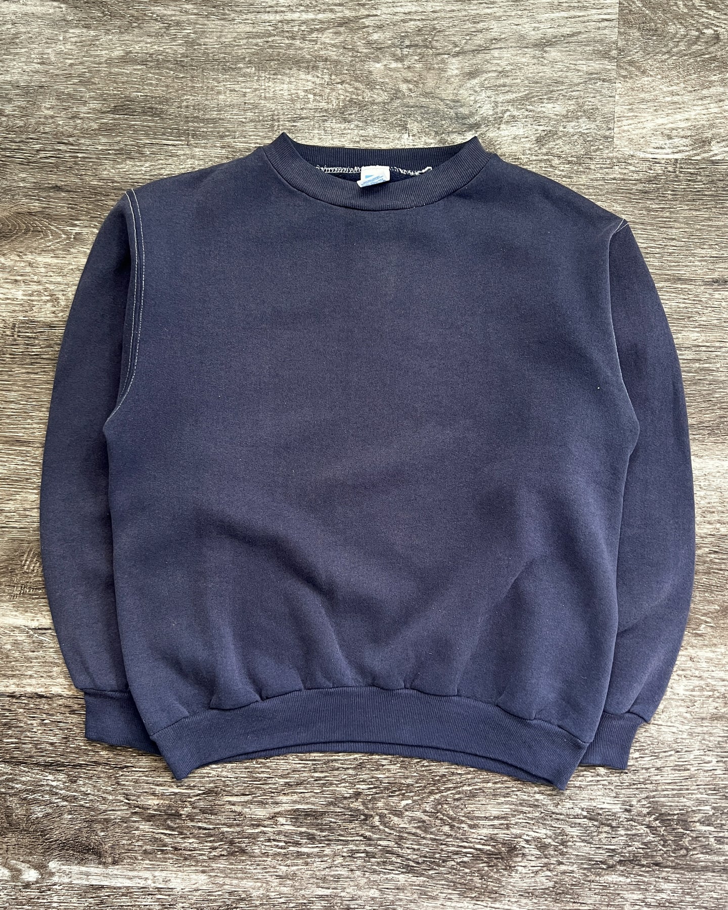 1980s Russell Athletic Faded Navy Crewneck - Size Small