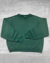 Load image into Gallery viewer, 1990s Sun Faded and Distressed Forest Green Crewneck - Size X-Large
