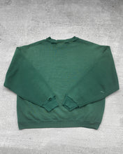 Load image into Gallery viewer, 1990s Sun Faded and Distressed Forest Green Crewneck - Size X-Large
