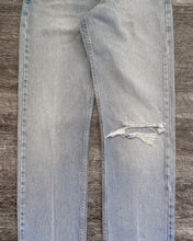 Load image into Gallery viewer, 1990s Levi&#39;s Light Wash Distressed 505 - Size 31 x 34
