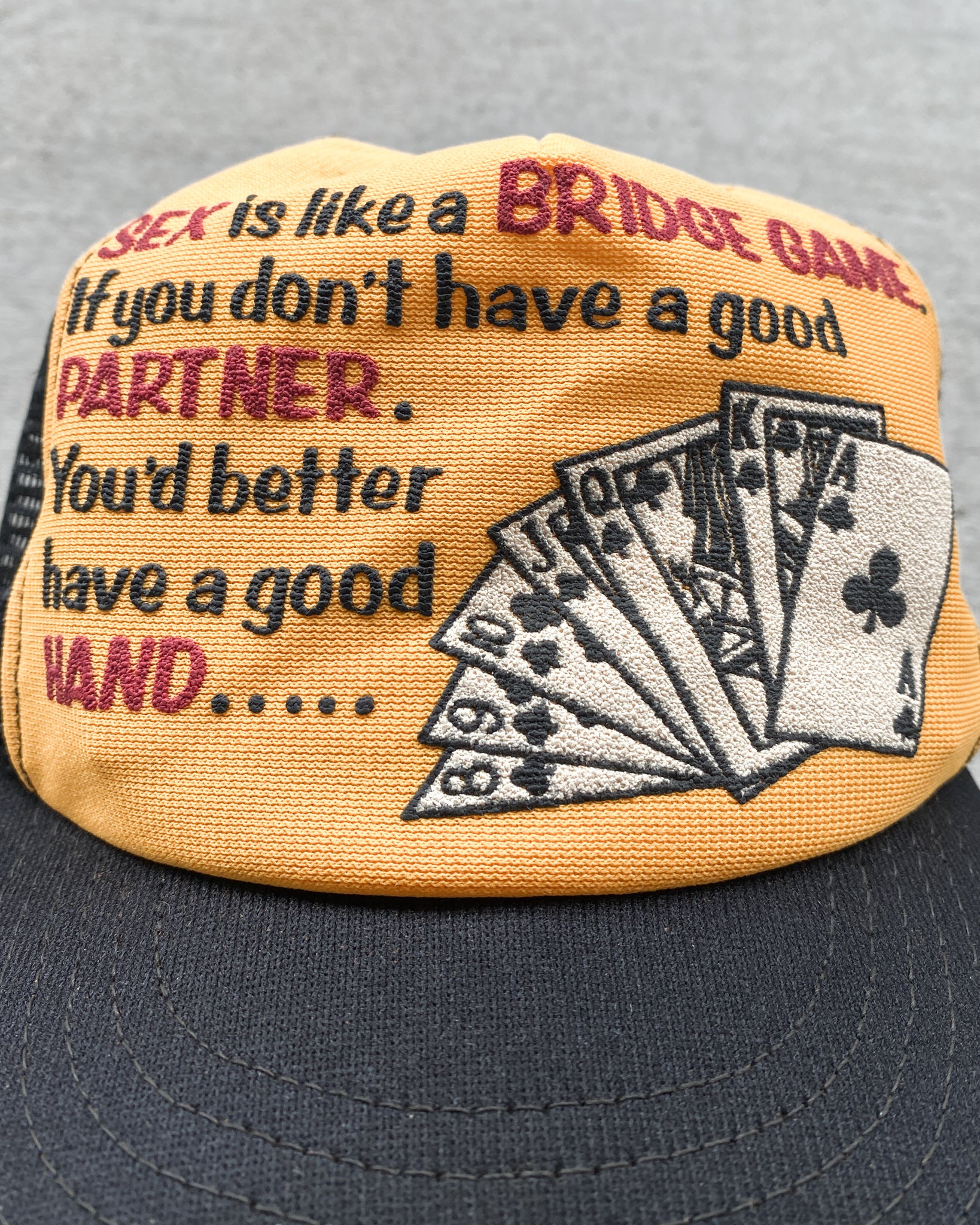 1980s Sex is Like Bridge Trucker Hat - One Size – TIRED LAUNDRY