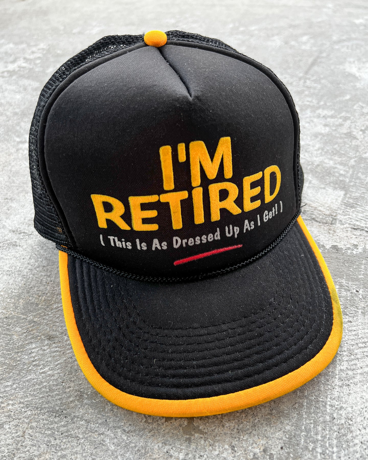1990s I'm Retired Snapback Trucker Hat - One Size