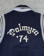 Load image into Gallery viewer, 1974 Polmyra &quot;Linda&quot; Chainstitch Midnight Varsity Jacket with Talon Zip - Size
