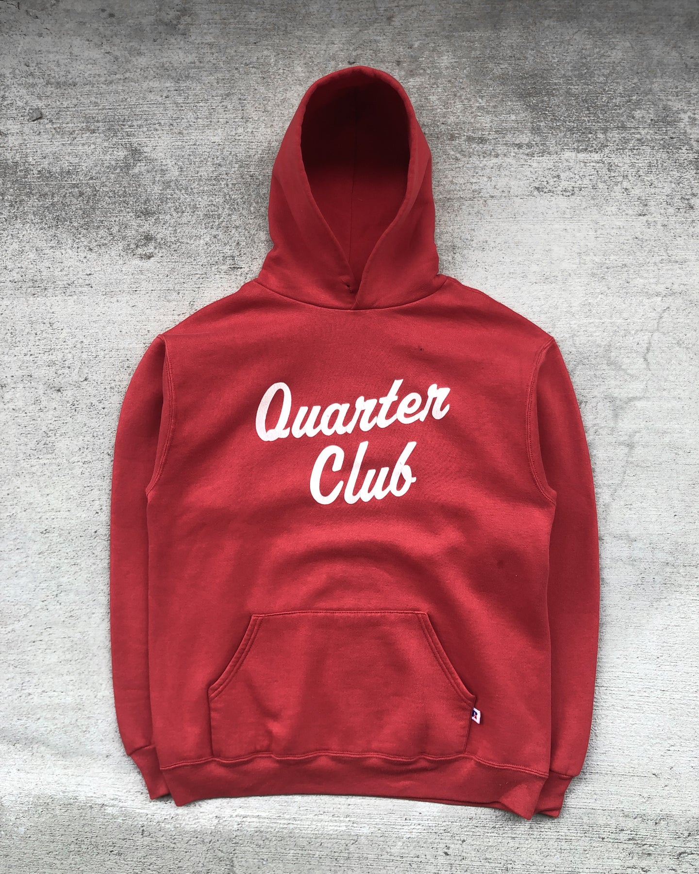 1980s Russell Athletic Quarter Club Hoodie - Size Large