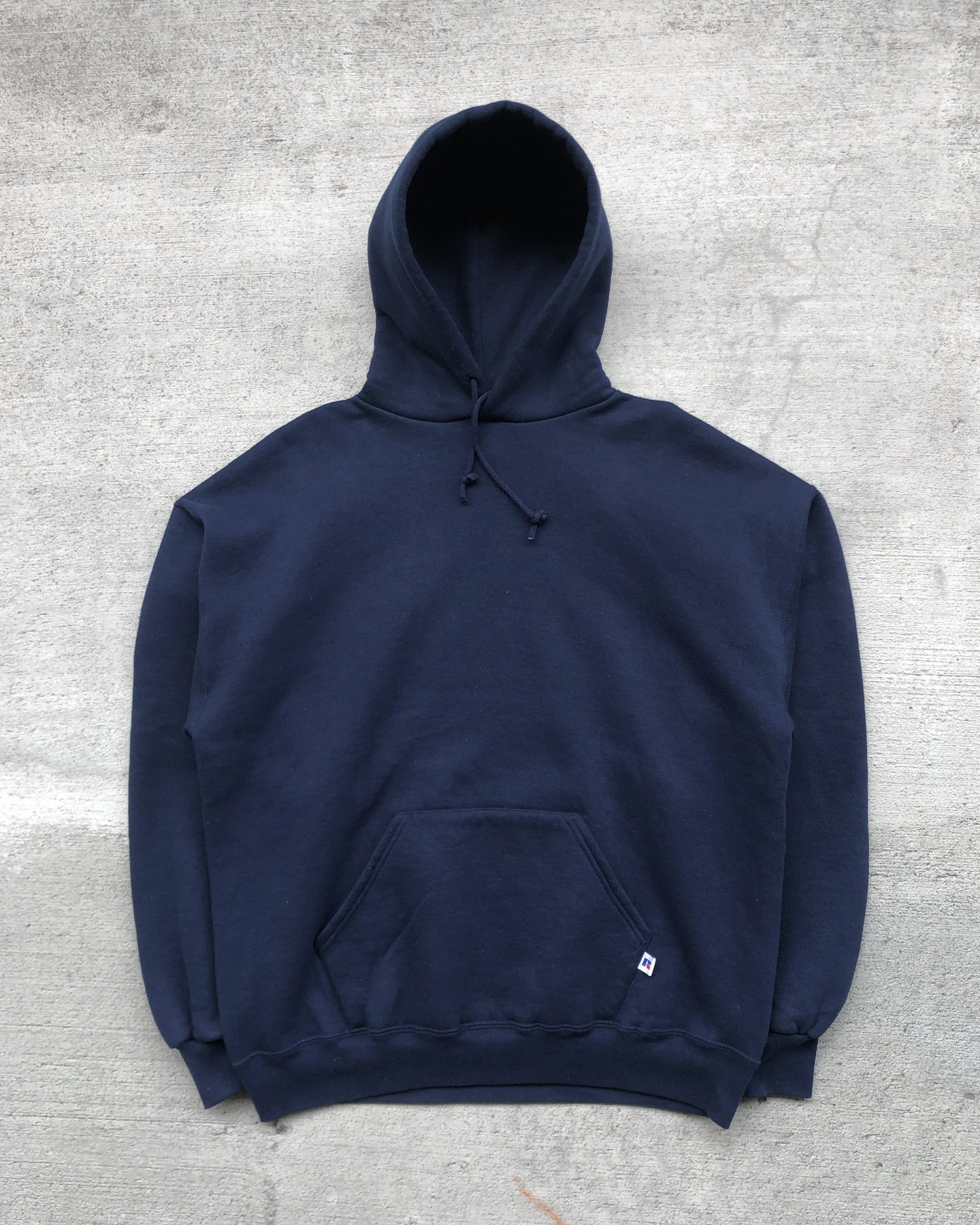 1990s Russell Athletic Navy Hoodie - Size X-Large