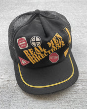 Load image into Gallery viewer, 1980s Real Men Don&#39;t Need Directions Snapback Trucker Hat - One Size
