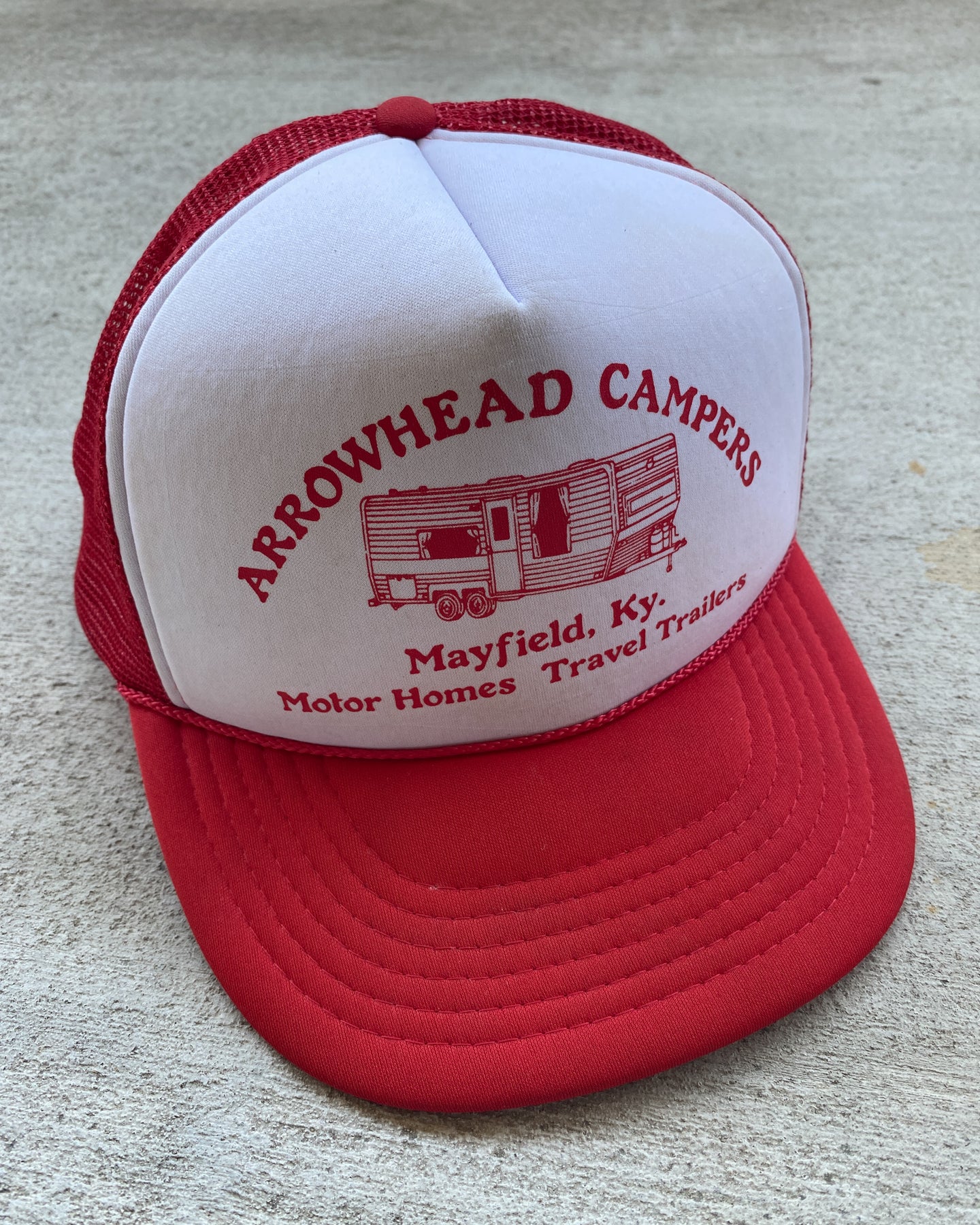 1990s Arrowhead Campers Snapback Trucker Hat - One Size