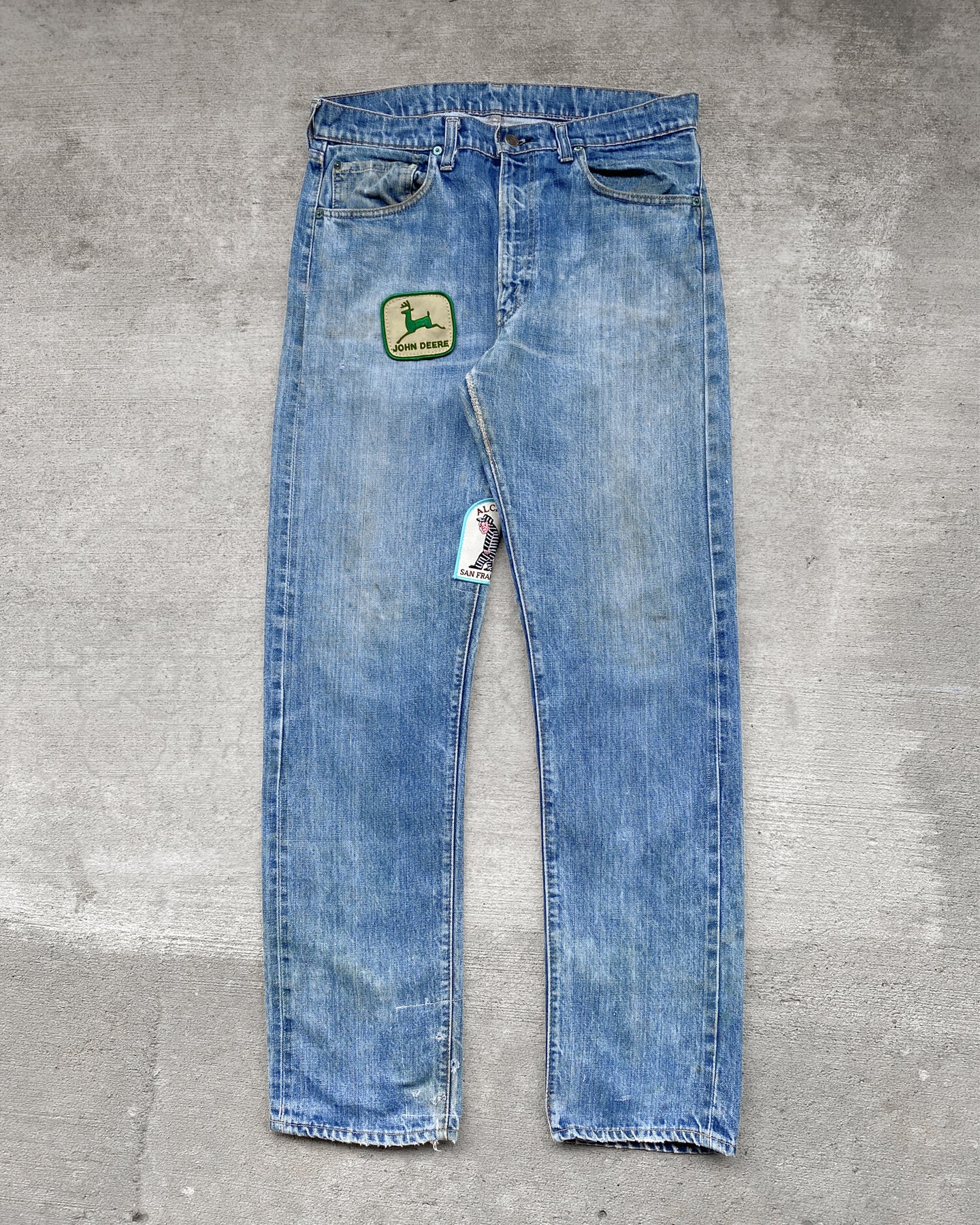 1970s Levi's Patched and Repaired Selvedge 505 - Size 34 x 32