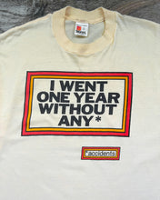 Load image into Gallery viewer, 1990s Cream I Went One Year Without Any Accidents Single Stitch Tee - Size X-Large
