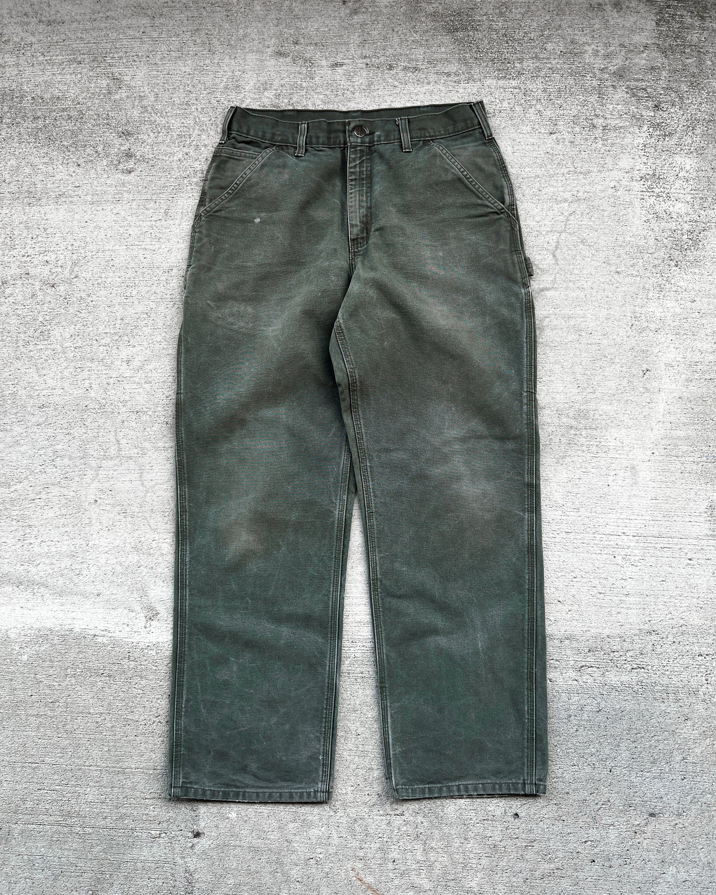 Carhartt Moss Green Carpenter Work Pants - Size 32 x 30