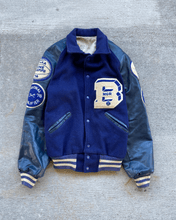 Load image into Gallery viewer, 1976 Navy Wool and Leather Letterman Varsity Jacket - Size Medium
