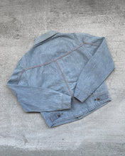 Load image into Gallery viewer, 1970s Western Contrast Stitch Cropped Denim Jacket - Size Medium
