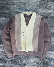 Load image into Gallery viewer, 1970s McGregor Cream and Brown Cardigan - Size Medium

