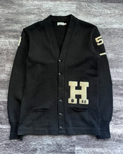 Load image into Gallery viewer, 1960s Black Varsity Cardigan - Size X-Large
