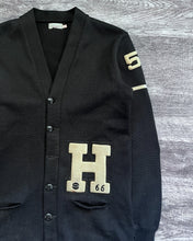 Load image into Gallery viewer, 1960s Black Varsity Cardigan - Size X-Large
