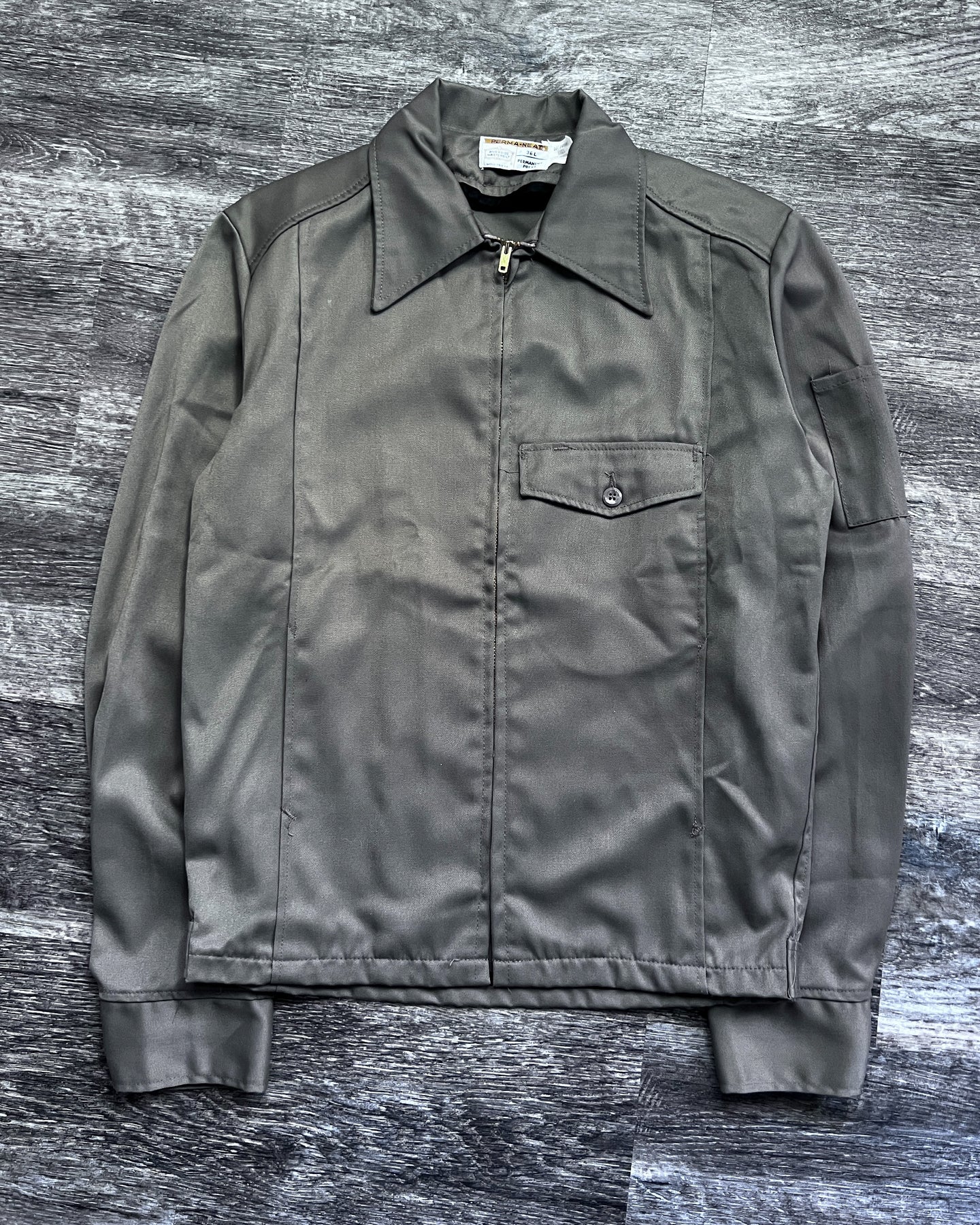 1960s Slate Brown Work Jacket - Size Large