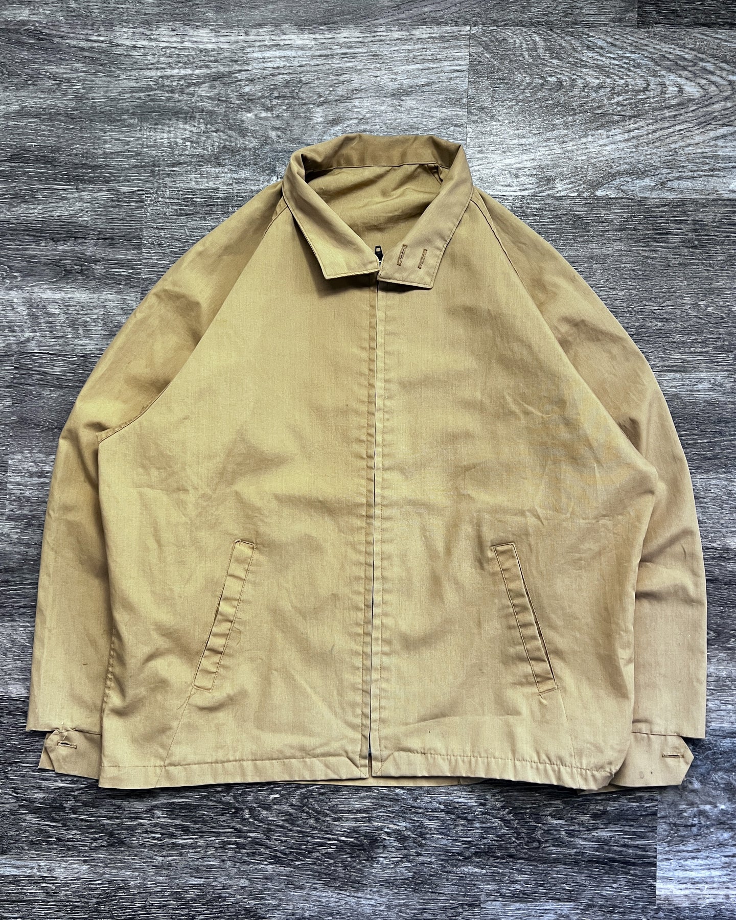1970s Tan Raglan Cut Work Jacket - Size X-Large