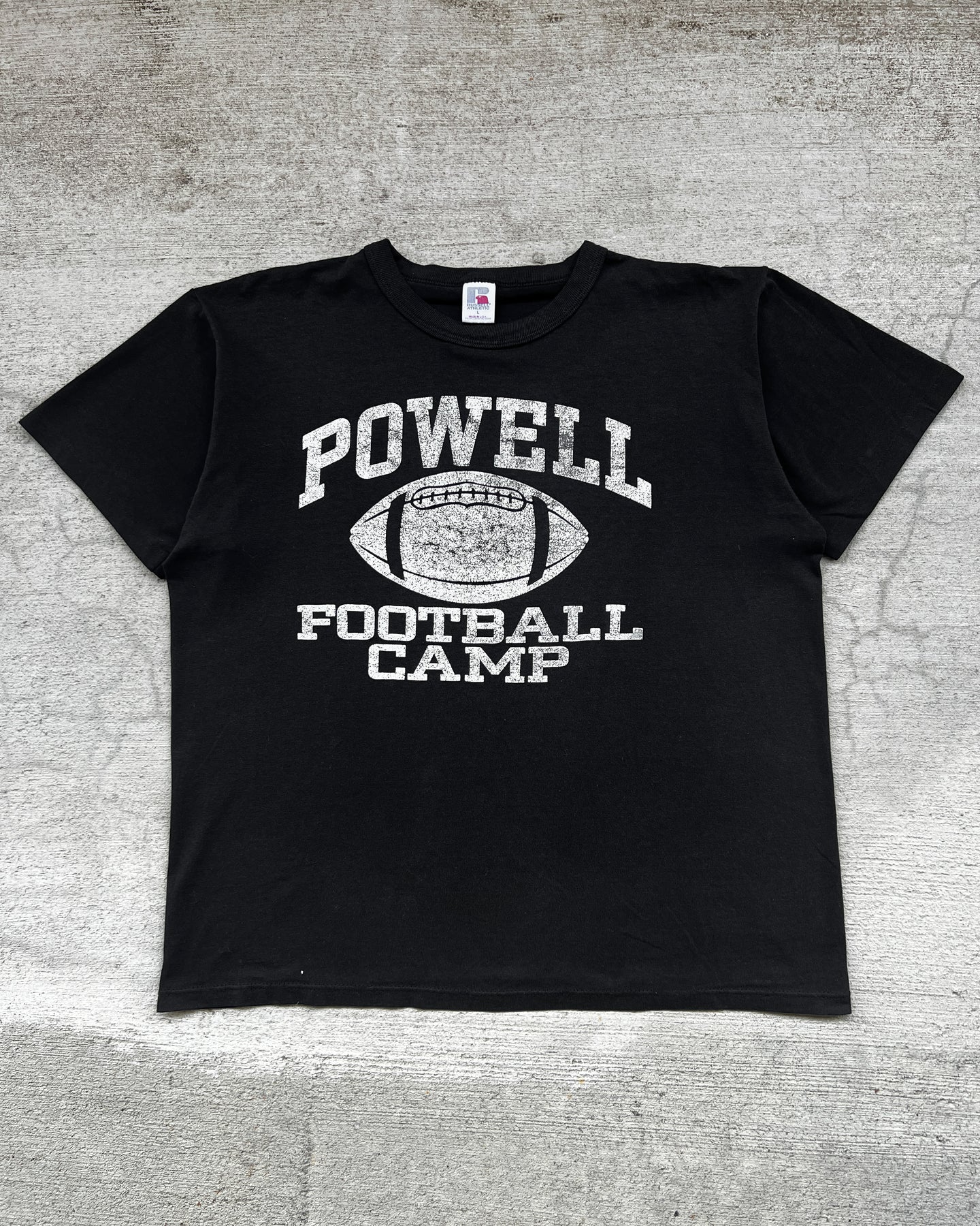 1990s Powell Football Single Stitch Tee - Size Large