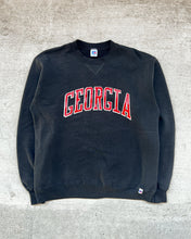 Load image into Gallery viewer, 1980s Faded Black Russell Athletic Georgia Crewneck - Size Large
