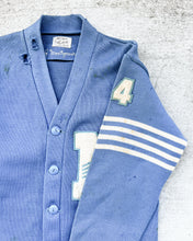 Load image into Gallery viewer, 1960s Distressed Blue &quot;N&quot; Cardigan - Size X-Large
