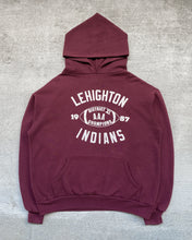 Load image into Gallery viewer, 1980s Lehighton Indians Football Burgundy Hoodie - Size X-Large
