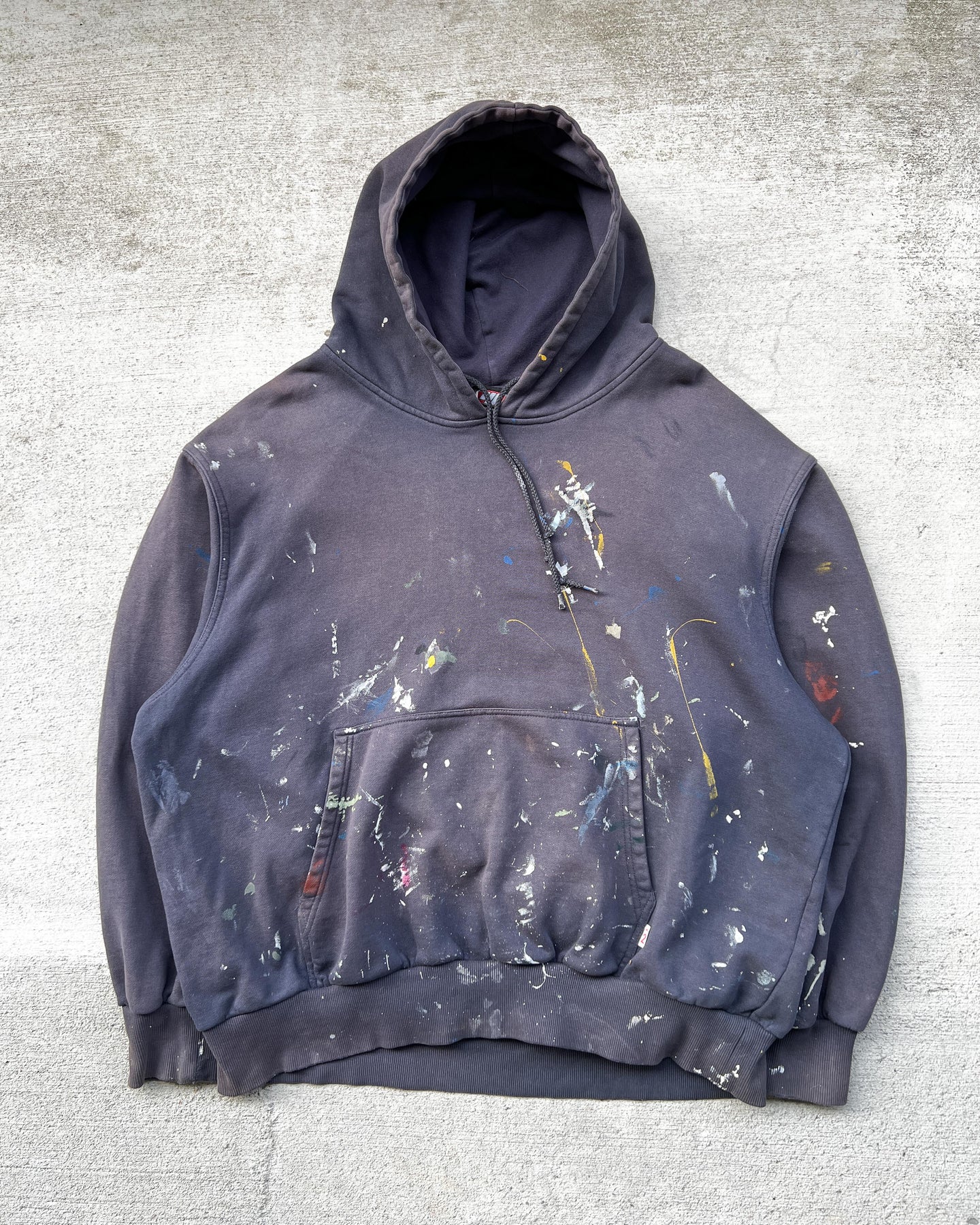 Sun Faded Navy Painter's Hoodie - Size XX-Large