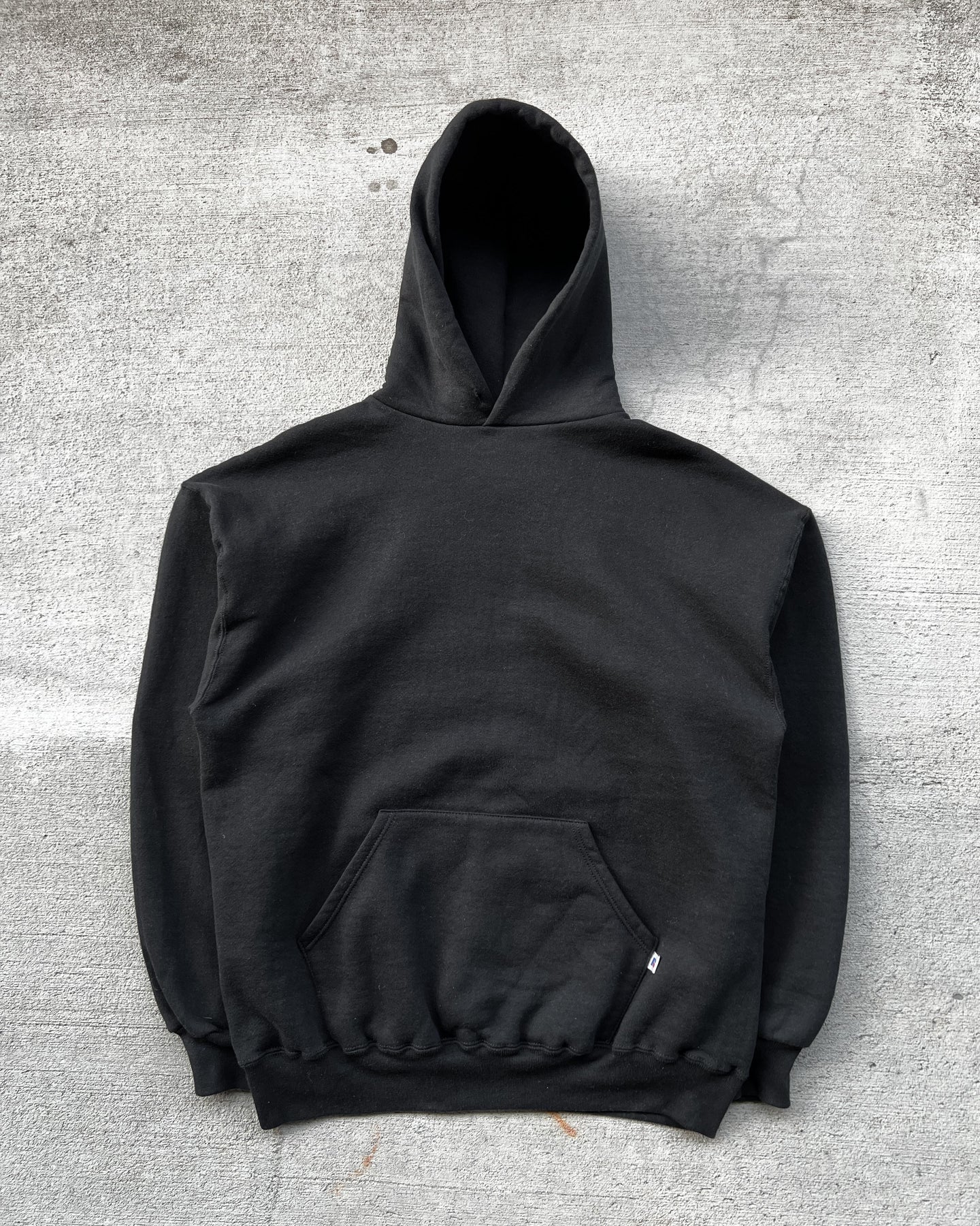 1990s Russell Athletic Black Hoodie - Size X-Large