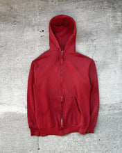 Load image into Gallery viewer, 1990s Jerzees Red Zip Up Hoodie - Size Medium
