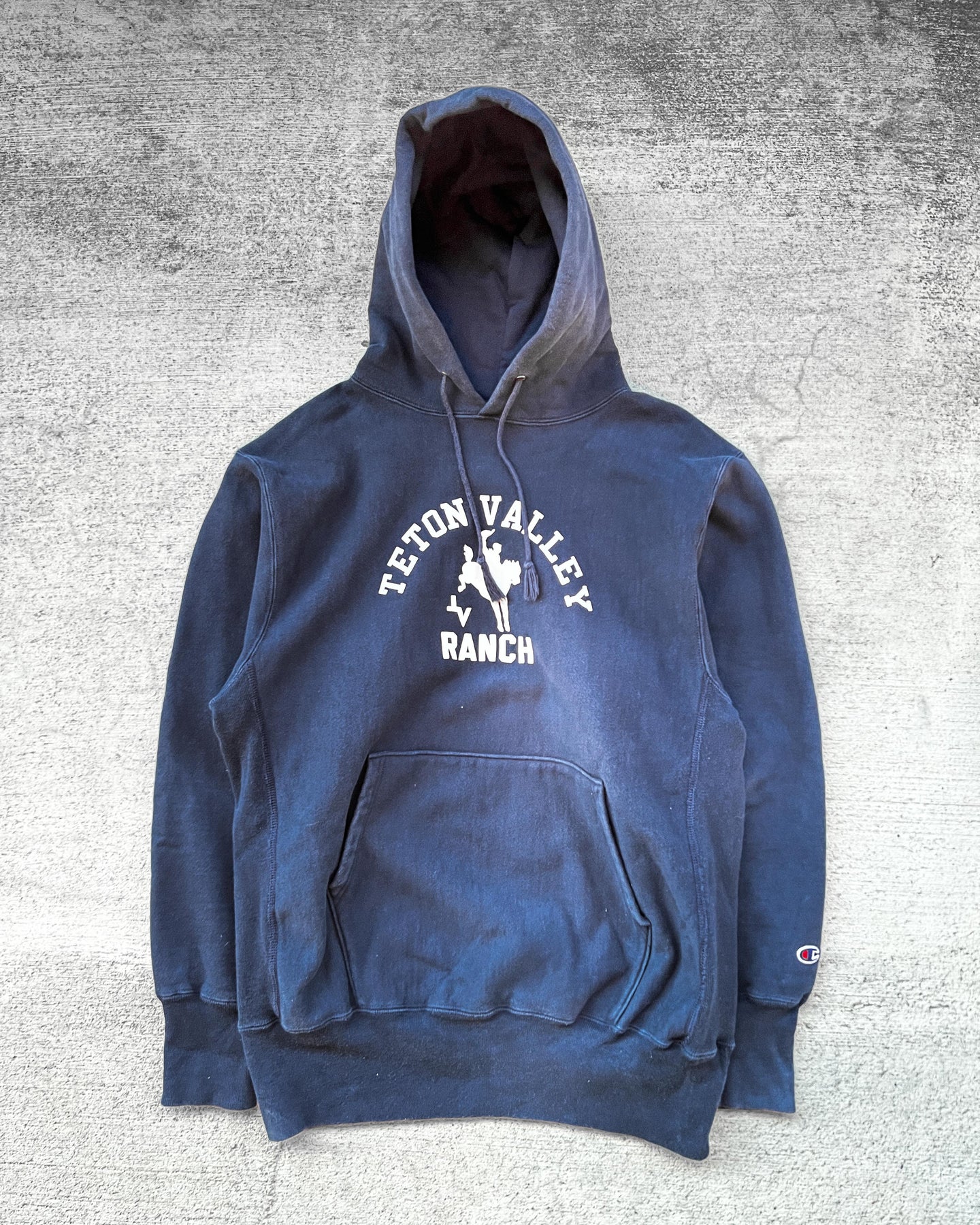 1990s Champion Reverse Weave Teton Valley Ranch Hoodie - Size X-Large