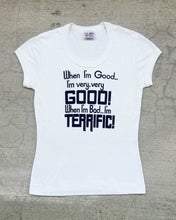 Load image into Gallery viewer, 1980s When I&#39;m Good... Single Stitch Baby Tee - Size X-Small
