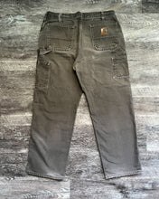 Load image into Gallery viewer, 1990s Carhartt Well Worn Moss Green Carpenter Pants - Size 34 x 31
