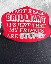 Load image into Gallery viewer, 1980s My Friends Are Stupid Snapback Trucker Hat - One Size
