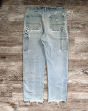 Load image into Gallery viewer, 1990s Carhartt Thrashed Denim Double Knee Pants - Size 32 x 31
